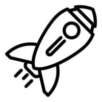 Rocket explorer icon, outline style vector