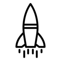 Science rocket icon, outline style vector