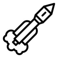 Space shuttle icon, outline style vector