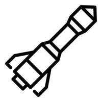 Spacecraft launch icon, outline style vector