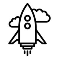 Sky shuttle icon, outline style vector
