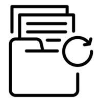 Folder backup icon, outline style vector