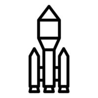 Rocket shuttle icon, outline style vector