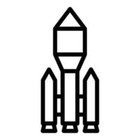 Rocket shuttle icon, outline style vector