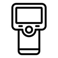 Laser thermometer temperature icon, outline style vector
