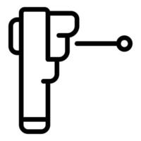 Laser thermometer device icon, outline style vector