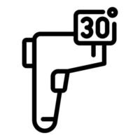 Laser thermometer digital icon, outline style vector