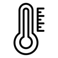 Laser thermometer temperature icon, outline style vector