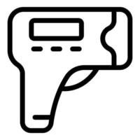 Laser thermometer contactless icon, outline style vector