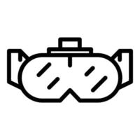 Goggles mask icon, outline style vector