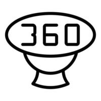 Vr tour icon, outline style vector