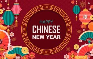 ilustración de año nuevo chino vector