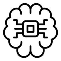 Microchip drone icon, outline style vector