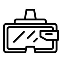 Digital vr goggles icon, outline style vector