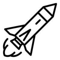 Galaxy rocket icon, outline style vector