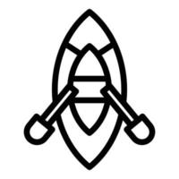 Expedition kayak icon, outline style vector