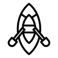 Expedition kayak icon, outline style vector