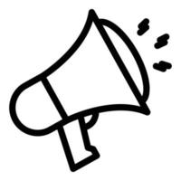 Runner megaphone icon, outline style vector