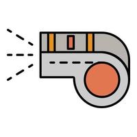 Sport whistle icon color outline vector