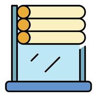 Window roller icon color outline vector
