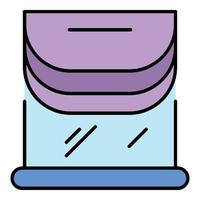 Sunshade window roof icon color outline vector