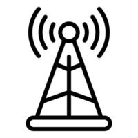 Signal tower icon, outline style vector