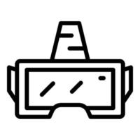 Goggles simulation icon, outline style vector