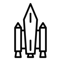 Future rocket icon, outline style vector