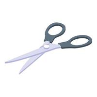 Textile scissors icon, isometric style vector