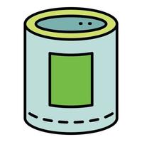 Food tin can icon color outline vector