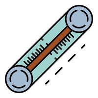 Conditioner thermometer icon color outline vector