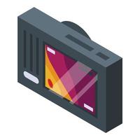 icono de cámara termográfica, estilo isométrico vector