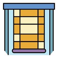 Blind window icon color outline vector