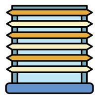 Horizontal louvers icon color outline vector