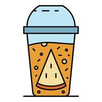 Smoothie fresh icon color outline vector