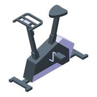 Machine exercise bike icon, isometric style vector