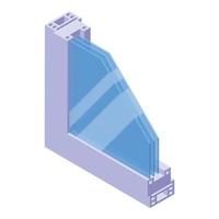 Soundproofing section icon, isometric style vector