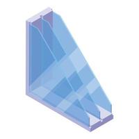 icono de perfil de ventana, estilo isométrico vector