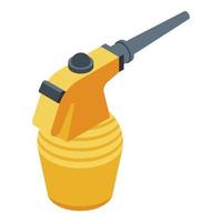 Spray steam cleaner icon, isometric style vector