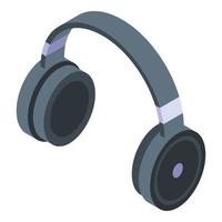 Wireless headphones icon, isometric style vector