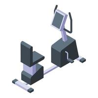 Activity exercise bike icon, isometric style vector