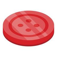 Clothes button icon, isometric style vector