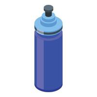 Running water bottle icon, isometric style vector