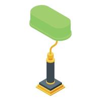 Library desktop lamp icon, isometric style vector