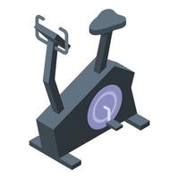 Simulator exercise bike icon, isometric style vector