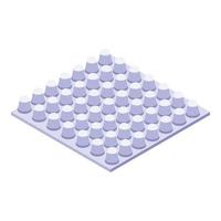 Soundproofing icon, isometric style vector