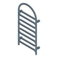 Cloth heated towel rail icon, isometric style vector