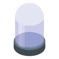 Protective glass object icon, isometric style vector