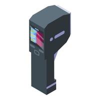 Thermal imager detection icon, isometric style vector