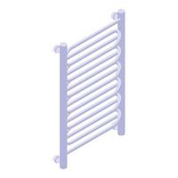 Heated towel rail system icon, isometric style vector